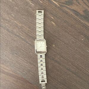 Silver Square Face Watch/ 18.5*3cm